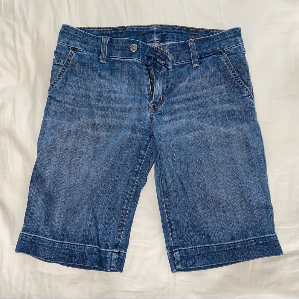 Citizens of Humanity Light Wash Denim Shorts Bermuda Long Shorts Sz 27